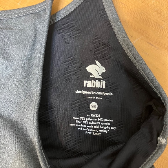 Rabbit Strappy Pocket Bra - Grey, Size S - Picture 3 of 7